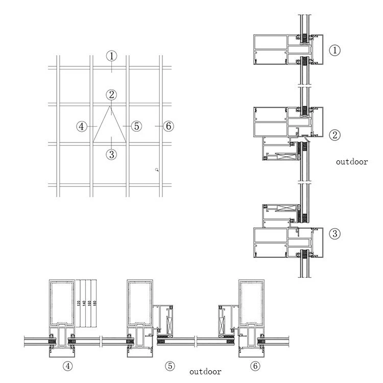Vertical Mullion Curtain Wall 3
